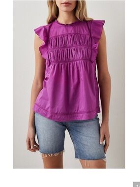 Rails Filomena Ruffled Top in Berry Purple